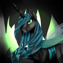 Size: 2500x2500 | Tagged: safe, artist:kensynvalkry, queen chrysalis, changeling, changeling queen, g4, female, high res, request
