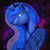 Size: 1000x1000 | Tagged: safe, artist:kensynvalkry, princess luna, alicorn, pony, g4, bust, female, mare, solo, stars