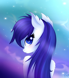 Size: 1500x1700 | Tagged: safe, artist:ti-wave, oc, oc only, oc:tidal wave, anthro, blue eyes, blue hair