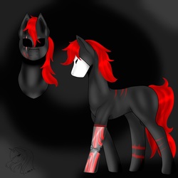 Size: 1500x1500 | Tagged: safe, artist:kensynvalkry, oc, gift art, red and black oc