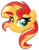 Size: 1349x1724 | Tagged: safe, artist:tuppkam1, sunset shimmer, pony, unicorn, bust, female, mare, obtrusive watermark, simple background, solo, transparent background, watermark