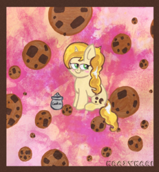 Size: 1181x1280 | Tagged: safe, artist:krazykari, sweet biscuit, g4, abstract background, adorabiscuit, cookie, cookie jar, cute, food