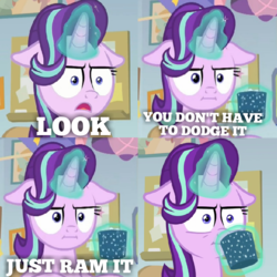 Size: 719x719 | Tagged: safe, edit, edited screencap, screencap, starlight glimmer, pony, g4, marks for effort, chrysler, cup, dodge, female, floppy ears, i mean i see, is this loss, meme, mopar, mug, pun, solo, unfortunate implications