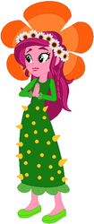 Size: 272x645 | Tagged: safe, artist:selenaede, artist:user15432, gloriosa daisy, human, equestria girls, g4, barely eqg related, base used, cagney carnation, clothes, crossover, cuphead, floral head wreath, flower, flower in hair, flower petals, hasbro, hasbro studios, shoes, simple background, solo, studio mdhr, thorn, white background