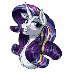 Size: 3000x3100 | Tagged: safe, artist:jack-pie, part of a set, rarity, pony, unicorn, g4, female, high res, rainbow power, simple background, smiling, solo, transparent background
