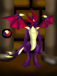 Size: 1920x2560 | Tagged: safe, artist:pd123sonic, dragon, crossover, legend of spyro, malefor, solo