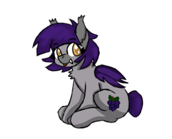 Size: 1217x984 | Tagged: safe, artist:darkwolfhybrid, oc, oc only, oc:aella, bat pony, :p, bat pony oc, chest fluff, colored muzzle, ear fluff, freckles, silly, simple background, sitting, tongue out, transparent background