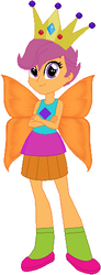 Size: 187x508 | Tagged: safe, artist:selenaede, artist:user15432, scootaloo, fairy, human, equestria girls, g4, clothes, costume, crown, fairy costume, fairy princess, fairy princess outfit, fairy wings, halloween, halloween costume, hasbro, hasbro studios, holiday, jewelry, orange wings, princess scootaloo, regalia, shoes, solo, wings