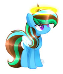 Size: 904x1069 | Tagged: safe, artist:sugaryicecreammlp, oc, oc only, oc:angel, pegasus, pony, female, mare, simple background, solo, transparent background