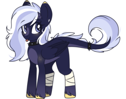 Size: 2600x2048 | Tagged: safe, artist:cinnamontee, oc, oc only, original species, pegasus, pony, female, high res, mare, simple background, solo, tongue out, transparent background