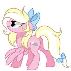 Size: 3000x3000 | Tagged: safe, artist:takan0, oc, oc only, oc:bay breeze, pegasus, pony, 2019 community collab, derpibooru community collaboration, bow, cute, female, grumpy, hair bow, high res, mare, ocbetes, simple background, solo, tail bow, transparent background, ych result