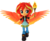 Size: 877x711 | Tagged: safe, artist:whatthehell!?, sunset shimmer, equestria girls, g4, boots, clothes, doll, dress, equestria girls minis, irl, jacket, pants, photo, shoes, simple background, solo, torch, toy, transparent background, wings