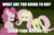 Size: 1019x681 | Tagged: safe, edit, edited screencap, screencap, mean fluttershy, mean pinkie pie, g4, my little pony: friendship is magic, the mean 6, clone, duo, image macro, meme, text