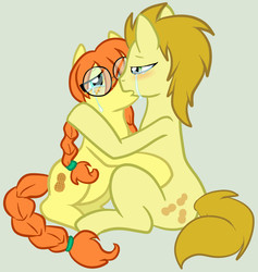 Size: 832x879 | Tagged: safe, artist:mysweetstomach, oc, oc only, oc:peanut brittle, oc:peanut medley, earth pony, pony, cousins, crying, female, incest, kiss on the lips, kissing, male, mare, shipping, stallion, stallion on mare, straight