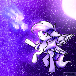 Size: 1613x1627 | Tagged: safe, artist:crystvlx, oc, oc only, oc:starstorm slumber, pegasus, pony, cutie mark, female, night, solo, stars