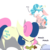 Size: 1000x1000 | Tagged: safe, artist:dragonpone, derpibooru exclusive, bon bon, cozy glow, sweetie drops, earth pony, pegasus, pony, g4, marks for effort, my little pony: friendship is magic, ..., bag, cactus, chest fluff, cutie mark, duo, eating, eyes closed, female, filly, floppy ears, foal, freckles, herbivore, hooves, lineless, mare, munching, shrunken pupils, simple background, surprised, transparent background, wide eyes, wings