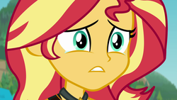 Size: 1920x1080 | Tagged: safe, screencap, sunset shimmer, equestria girls, equestria girls specials, g4, my little pony equestria girls: better together, my little pony equestria girls: forgotten friendship, close-up, crying, female, sad, solo