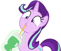 Size: 10812x9000 | Tagged: safe, artist:famousmari5, starlight glimmer, pony, unicorn, g4, the parent map, absurd resolution, cute, drink, drinking, drinking straw, female, glimmerbetes, simple background, smoothie, solo, succ, transparent background, vector