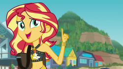 Size: 1920x1080 | Tagged: safe, screencap, sunset shimmer, equestria girls, equestria girls specials, g4, my little pony equestria girls: better together, my little pony equestria girls: forgotten friendship, belly button, clothes, female, solo, swimsuit