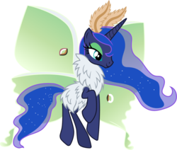 Size: 1180x1000 | Tagged: safe, artist:cloudy glow, princess luna, luna moth, mothpony, original species, g4, antennae, female, looking down, mothified, simple background, solo, species swap, transparent background