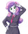 Size: 1024x1257 | Tagged: safe, artist:sumin6301, sweetie belle, equestria girls, g4, clothes, female, looking at you, peace sign, sailor uniform, school uniform, simple background, skirt, smiling, solo, white background