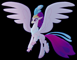 Size: 630x490 | Tagged: safe, edit, edited screencap, screencap, queen novo, classical hippogriff, hippogriff, g4, my little pony: the movie, background removed, black background, female, simple background, solo
