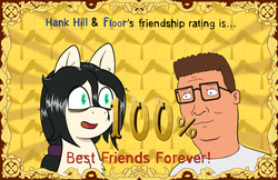 Size: 1500x972 | Tagged: safe, artist:scraggleman, oc, oc:floor bored, earth pony, human, pony, hank hill, king of the hill, tomodachi life, why