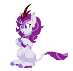 Size: 859x830 | Tagged: safe, artist:carnifex, oc, oc only, kirin, cloven hooves, colored hooves, kirin oc, simple background, sitting, solo, transparent background