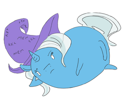 Size: 774x651 | Tagged: safe, artist:valnuff, trixie, g4, chubbie, food, hat, potato