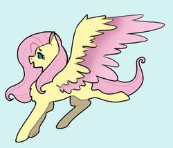 Size: 369x316 | Tagged: safe, artist:misfithippie, part of a set, fluttershy, pegasus, pony, g4, colored wings, female, green background, mare, no pupils, simple background, solo