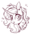 Size: 1071x1200 | Tagged: safe, artist:lazycloud, oc, oc only, pony, unicorn, bust, female, mare, monochrome, portrait, solo