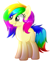 Size: 1477x1781 | Tagged: safe, artist:cloud-fly, oc, oc only, oc:rainbowtashie, earth pony, pony, female, mare, simple background, solo, transparent background