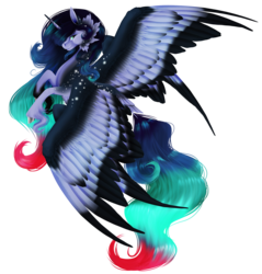 Size: 2370x2480 | Tagged: safe, artist:oneiria-fylakas, oc, oc only, oc:nova, alicorn, pony, seraph, seraphicorn, female, high res, multiple wings, race swap, simple background, solo, transparent background