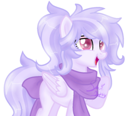 Size: 819x746 | Tagged: safe, artist:doroshll, oc, oc only, oc:lavender mist, pegasus, pony, bow, clothes, female, mare, scarf, simple background, solo, tail bow, transparent background
