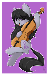 Size: 1248x1920 | Tagged: safe, artist:php97, octavia melody, earth pony, pony, g4, cello, cute, female, looking at you, mare, musical instrument, open mouth, smiling, solo