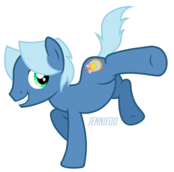 Size: 3035x3000 | Tagged: safe, artist:jennieoo, oc, oc only, earth pony, pony, g4, grin, high res, kicking, male, show accurate, simple background, smiling, solo, stallion, transparent background, vector