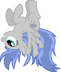 Size: 6570x7708 | Tagged: safe, artist:rainbowrage12, oc, oc only, oc:silver rains, pegasus, pony, absurd resolution, female, flying, mare, simple background, smiling, solo, transparent background, upside down