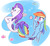 Size: 963x885 | Tagged: safe, artist:raridashdoodles, rainbow dash, rarity, fish, pegasus, pony, seapony (g4), unicorn, g4, my little pony: the movie, bubble, eyes closed, fabulous, female, fin wings, fins, fish tail, flowing tail, heart, horn, lesbian, ocean, open mouth, seaponified, seapony rainbow dash, seapony rarity, ship:raridash, shipping, smiling, species swap, tail, underwater, water, wings