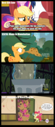 Size: 1296x2961 | Tagged: safe, artist:paladindrakkenwolf, edit, edited screencap, editor:wild stallions, screencap, apple bloom, applejack, princess cadance, earth pony, pony, best gift ever, g4, made in manehattan, somepony to watch over me, apple bloom's bow, applejack's hat, applejack's hat's death, bow, cowboy hat, female, filly, hair bow, hat, hat and bow closet, headcanon, implied applejack's parents, mare, not a continuity error, speech bubble