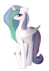 Size: 3236x4699 | Tagged: safe, artist:those kids in the corner, princess celestia, alicorn, pony, g4, female, high res, looking at you, mare, sad, simple background, solo, standing, transparent background