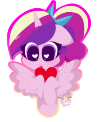 Size: 3016x3752 | Tagged: safe, artist:kittyrosie, princess cadance, alicorn, pony, g4, cute, cutedance, female, heart, heart eyes, high res, mare, simple background, solo, transparent background, wingding eyes