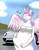 Size: 3160x4096 | Tagged: safe, artist:saharat ounaim, princess flurry heart, alicorn, anthro, g4, adult, belly, big belly, calm, car, clothes, cute, dress, eyes closed, flurrybetes, humming, mama flurry, multiple pregnancy, music notes, older, older flurry heart, porsche, porsche 918, pregnant, pretty, relaxed, signature, vehicle