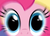 Size: 1499x1078 | Tagged: safe, screencap, pinkie pie, earth pony, pony, g4, my little pony best gift ever, close-up, cropped, extreme close-up, female, flashback, looking at you, mare, motion blur, solo, staring into your soul