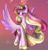 Size: 1592x1643 | Tagged: safe, artist:clefficia, artist:macaroonburst, princess cadance, pony, g4, female, obtrusive watermark, solo, watermark, wingding eyes