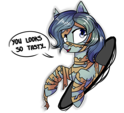 Size: 1421x1297 | Tagged: safe, artist:cloud-fly, oc, oc only, monster pony, pony, female, mare, mummy, portal, simple background, solo, transparent background