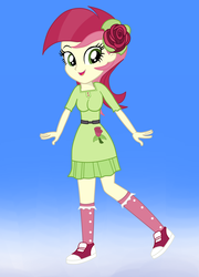 Size: 1700x2360 | Tagged: safe, artist:tabrony23, roseluck, equestria girls, g4, converse, female, shoes, show accurate, sneakers, solo