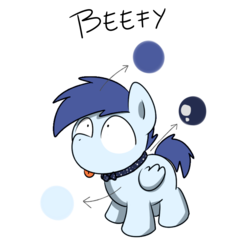 Size: 1280x1280 | Tagged: safe, artist:sugar morning, oc, oc only, oc:beefy, dog pony, pegasus, pony, :p, bowtie, collar, colt, cute, looking up, male, reference sheet, silly, simple background, solo, tongue out, transparent background, weapons-grade cute, wide eyes