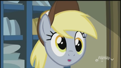 Size: 1280x720 | Tagged: safe, screencap, derpy hooves, pony, g4, my little pony best gift ever, female, post office, solo