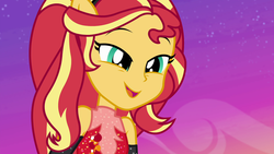 Size: 1920x1080 | Tagged: safe, screencap, sunset shimmer, equestria girls, equestria girls series, forgotten friendship, g4, female, ponied up, solo, super ponied up
