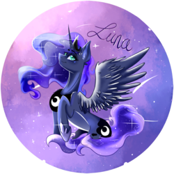 Size: 729x729 | Tagged: safe, artist:dankpegasista, princess luna, alicorn, pony, g4, button, crown, eyeshadow, female, horn, jewelry, makeup, mare, regalia, sparkles, wings